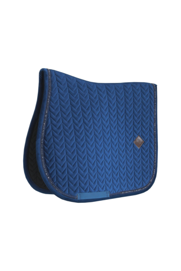 Saddle pad velvet pearls jumping colour navy