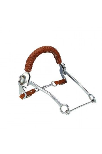 Hackamore braided leather noseband