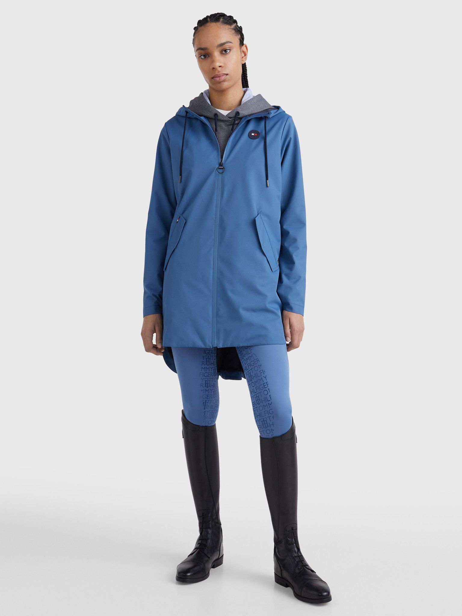 Tommy hilfiger hooded hot sale raincoat